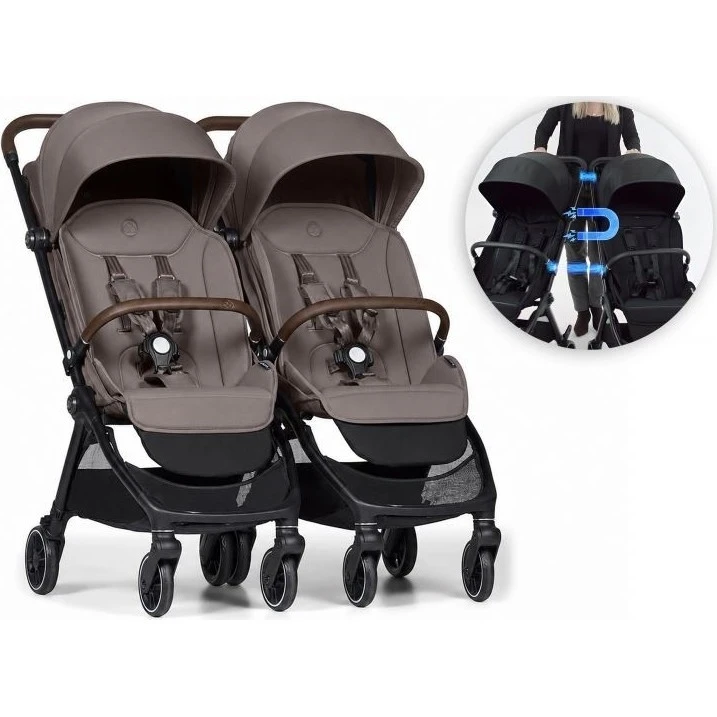 Bumprider Connect Mini 2x kočárek s madlem varianta Taupe