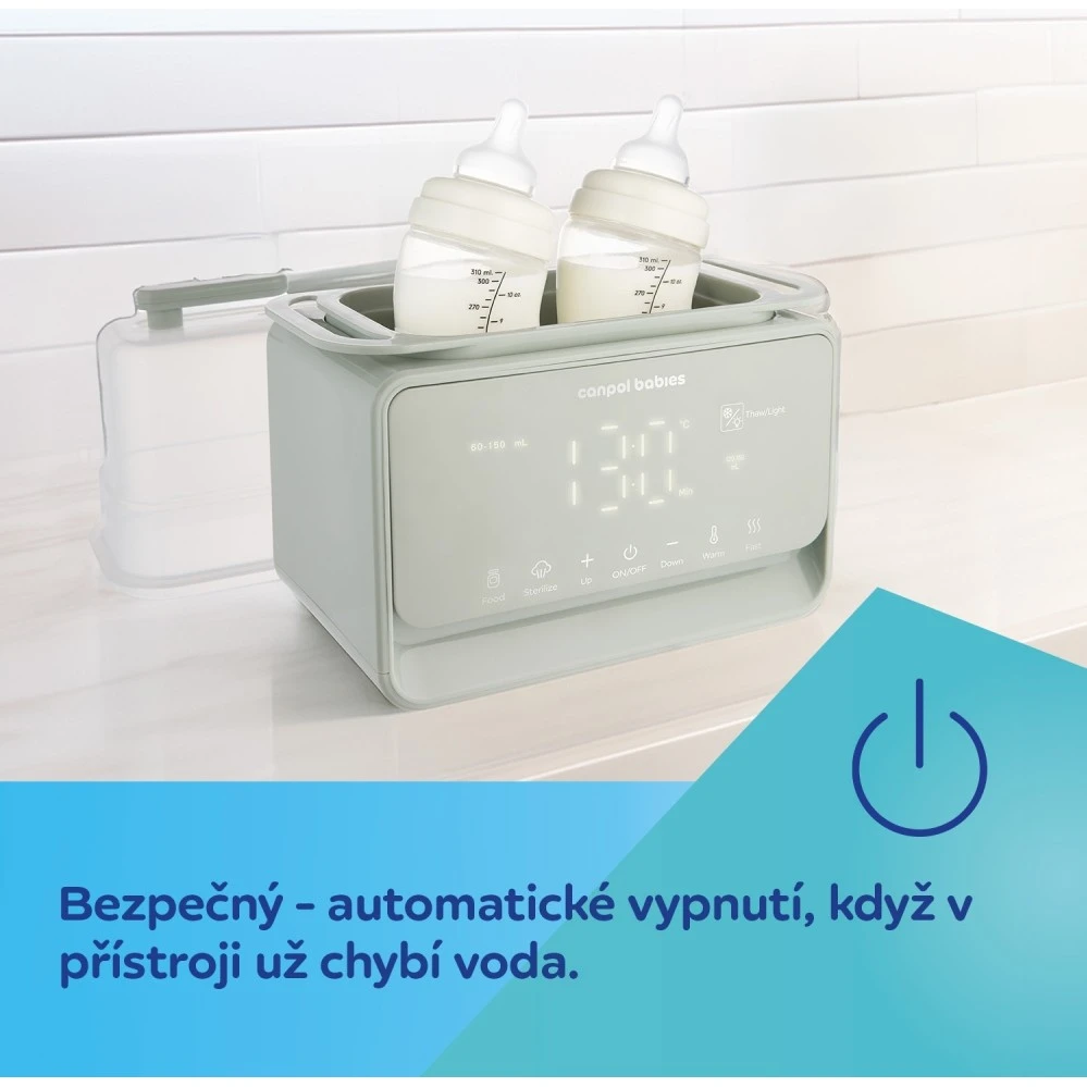 Canpol Babies Elektrický double ohřívač a sterilizátor kojeneckých lahví 7v1 -