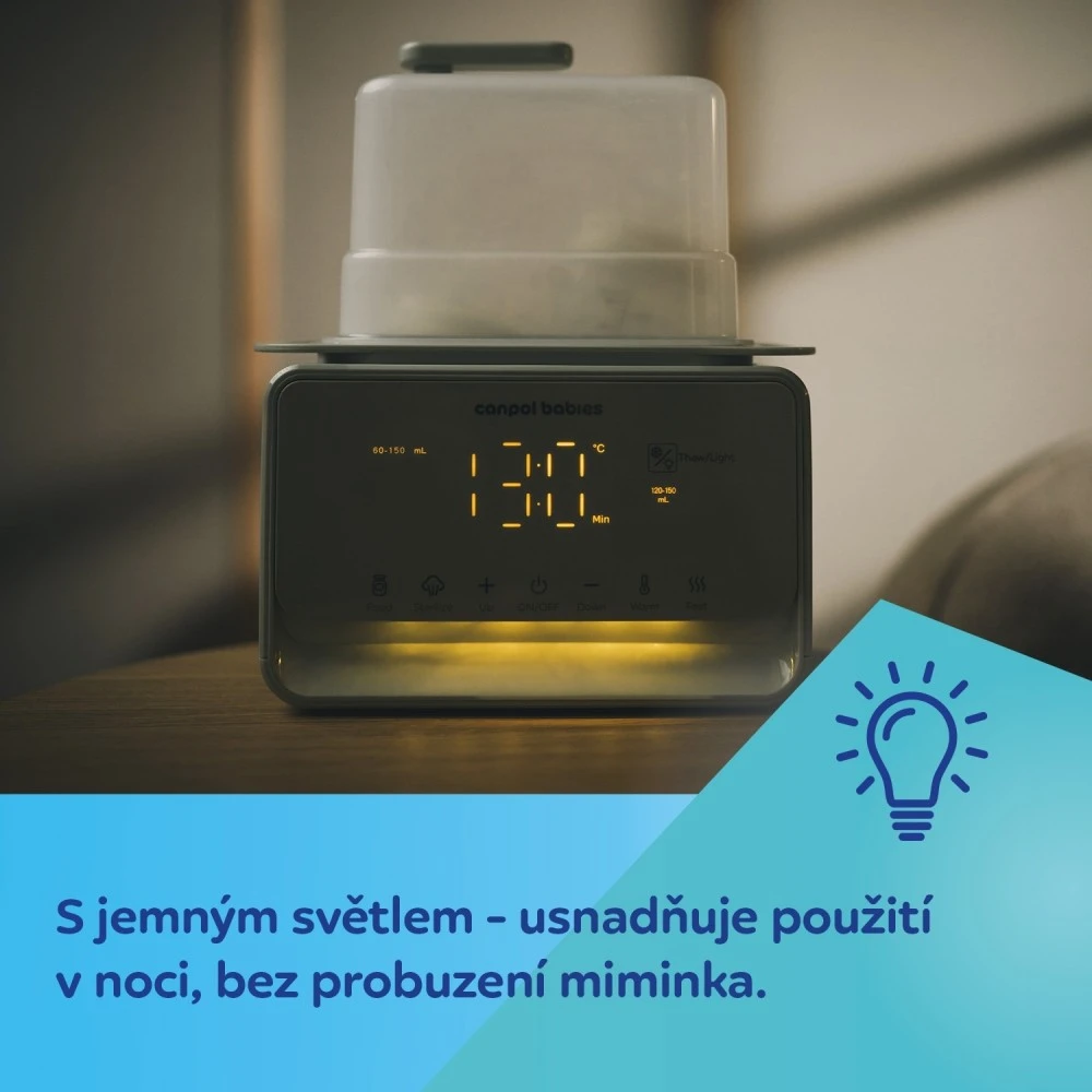 Canpol Babies Elektrický double ohřívač a sterilizátor kojeneckých lahví 7v1 -