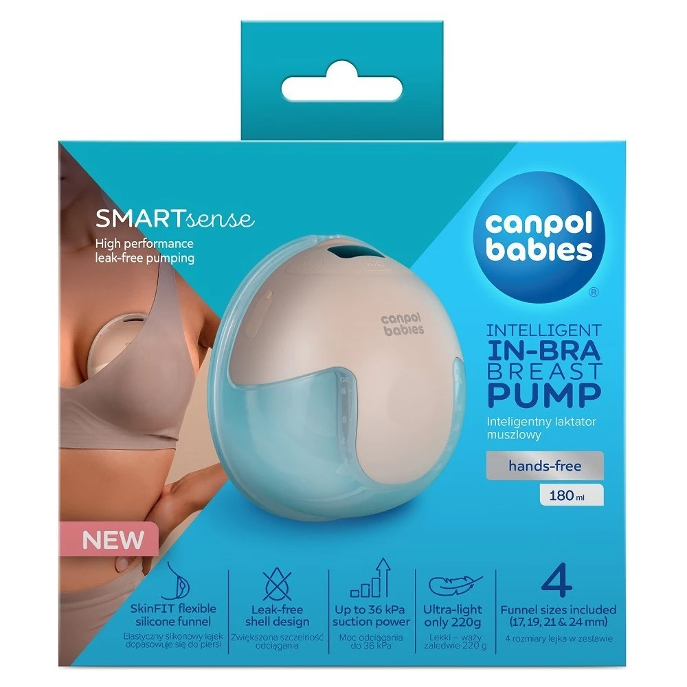 Canpol babies Elektrická odsávačka mateřského mléka do podprsenky SmartSense - 