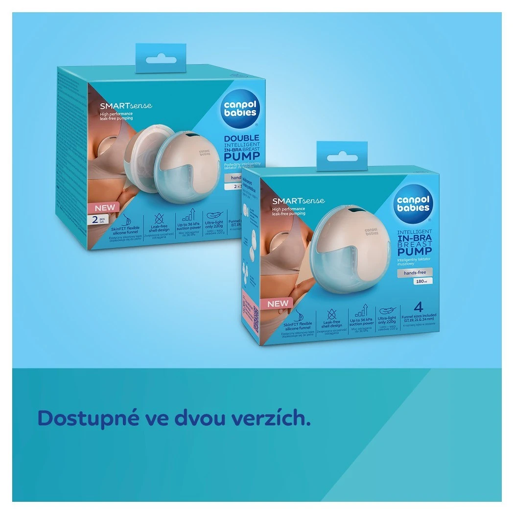 Canpol babies Elektrická odsávačka mateřského mléka do podprsenky SmartSense - 