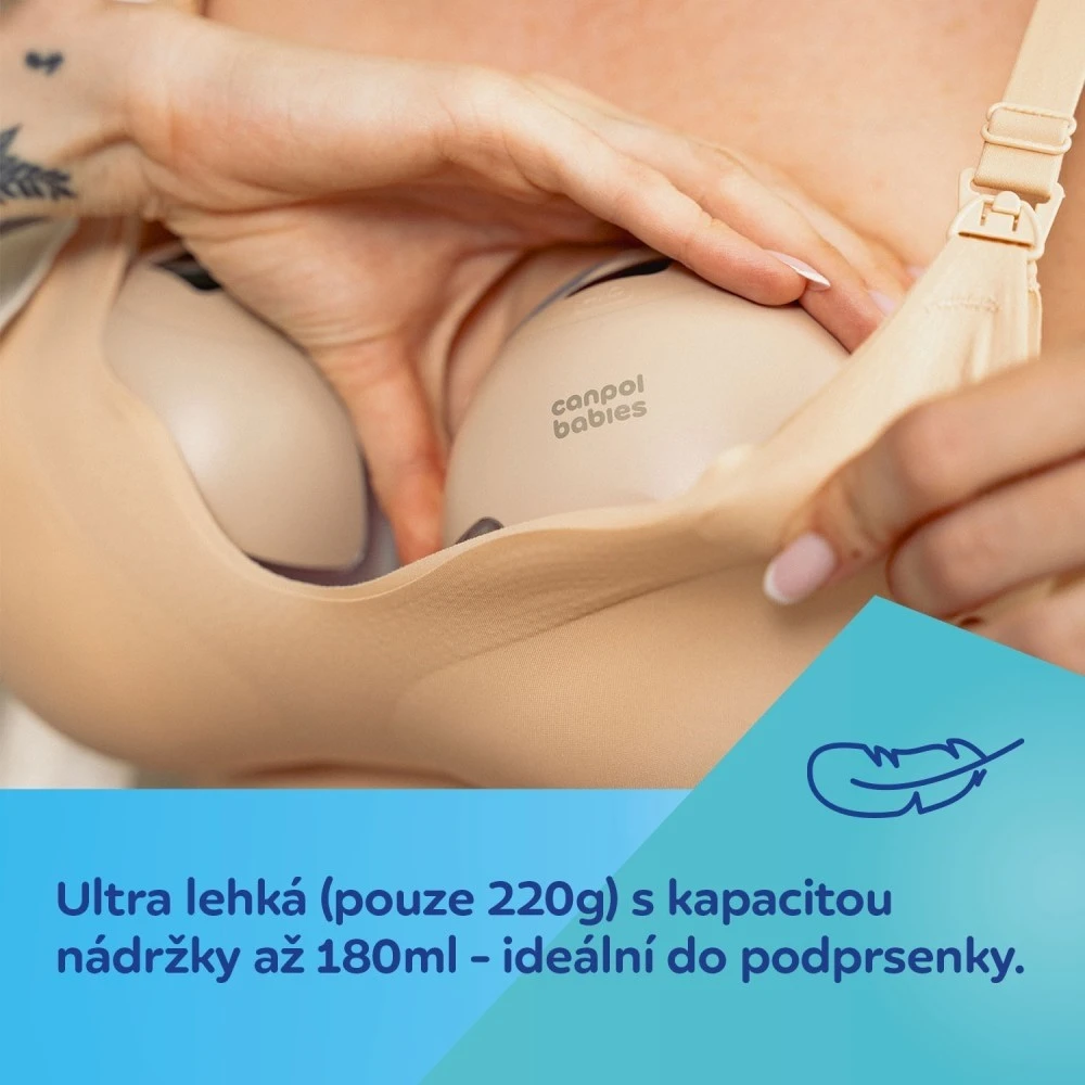 Canpol babies Dvojitá elektrická odsávačka mateřského mléka do podprsenky SmartSense - 