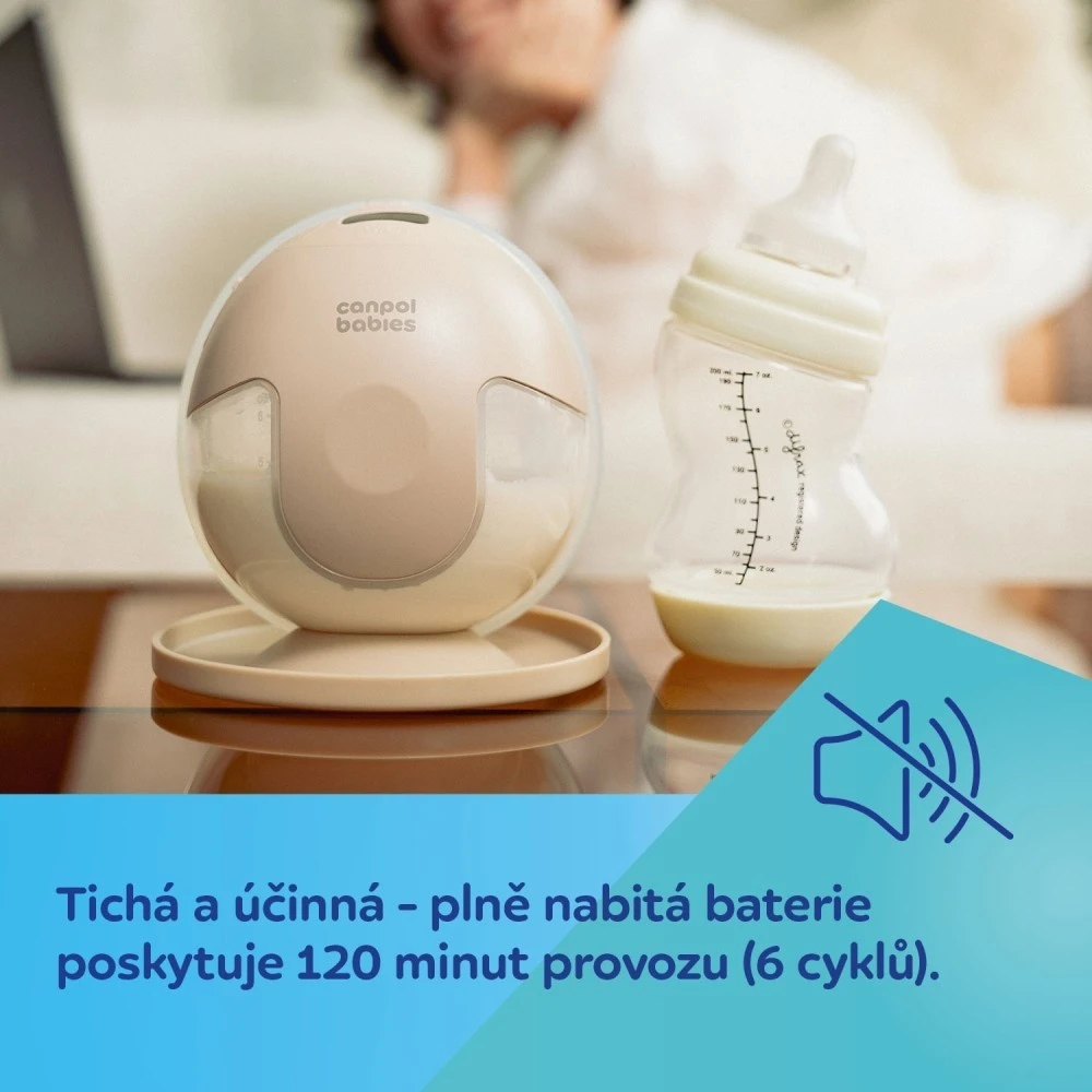 Canpol babies Dvojitá elektrická odsávačka mateřského mléka do podprsenky SmartSense - 