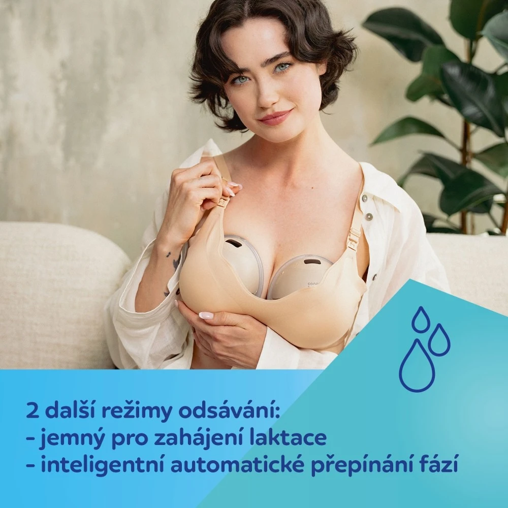 Canpol babies Dvojitá elektrická odsávačka mateřského mléka do podprsenky SmartSense - 