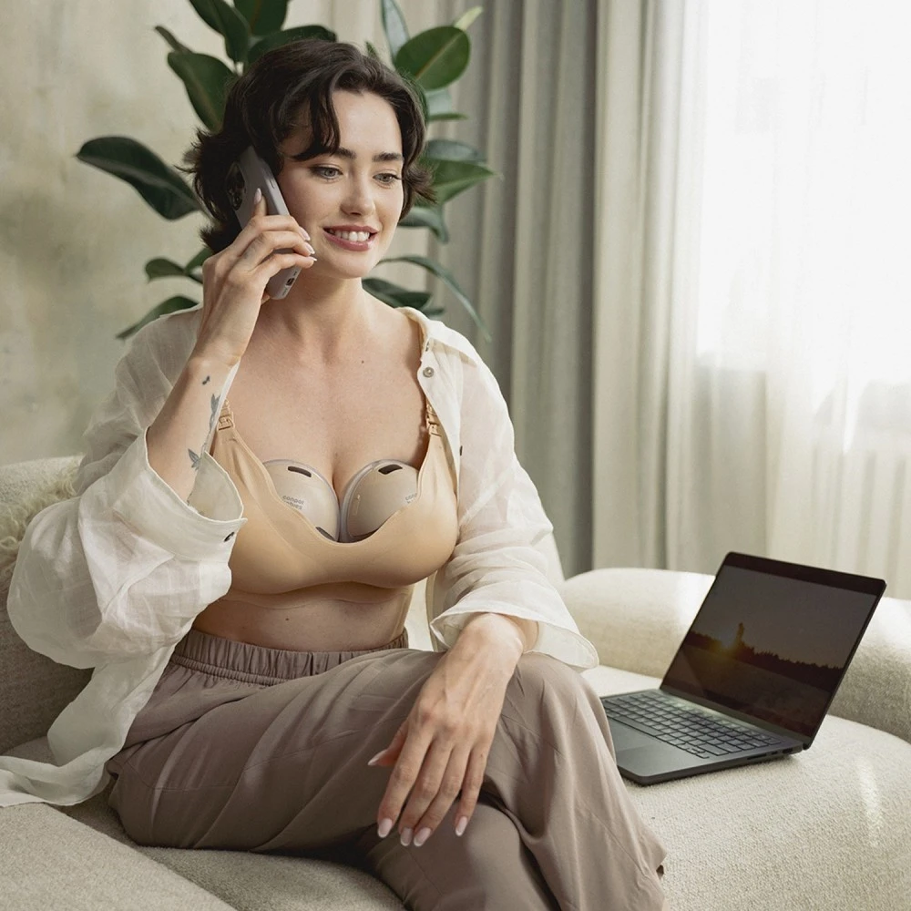 Canpol babies Dvojitá elektrická odsávačka mateřského mléka do podprsenky SmartSense - 