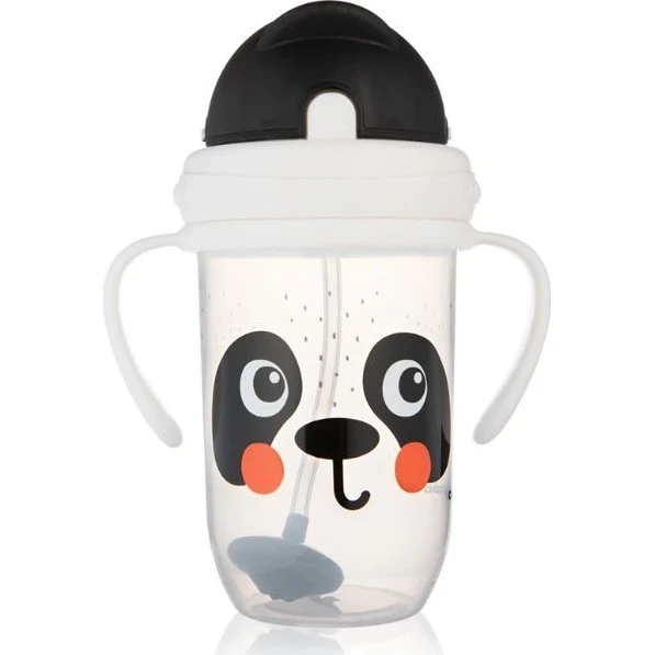 Canpol Babies Nevylévací hrneček se slámkou a závažím  270 ml varianta BabiesBoo 270ml panda