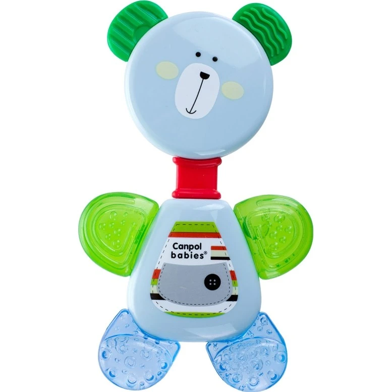 Canpol Babies chladící kousátko s chrastítkem varianta Medvídek modrý