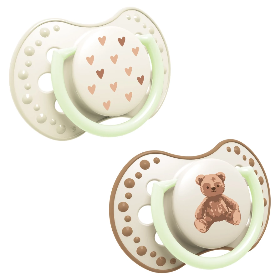 LOVI Dudlík svítící silikonový dynamický TEDDY LOVE 2ks varianta Teddy Love 6-18M