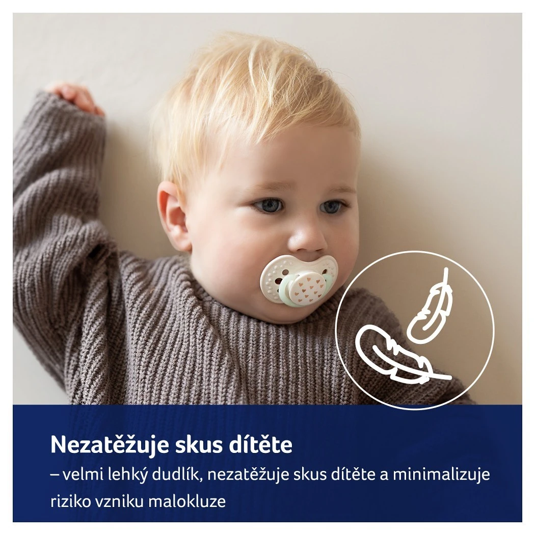 LOVI Dudlík svítící silikonový dynamický TEDDY LOVE 2ks - 