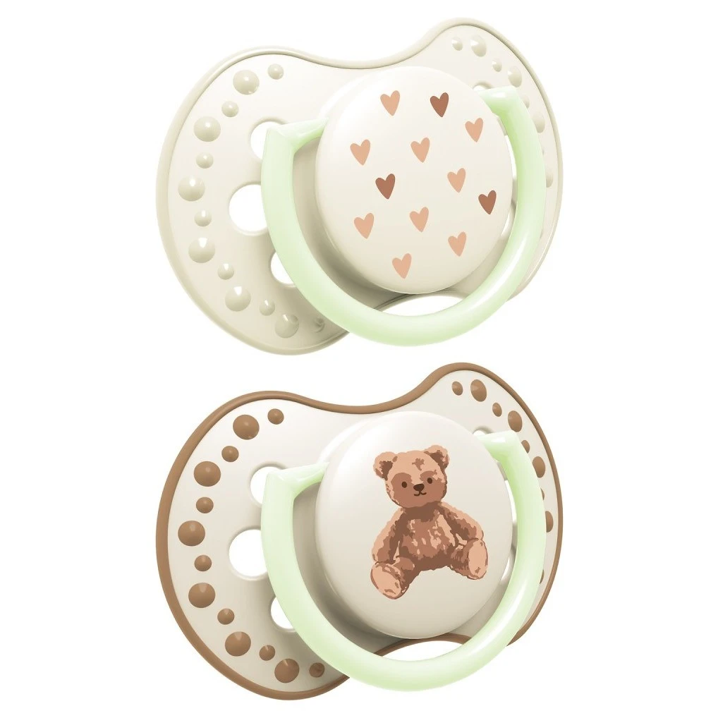 LOVI Dudlík svítící silikonový dynamický TEDDY LOVE 2ks - 