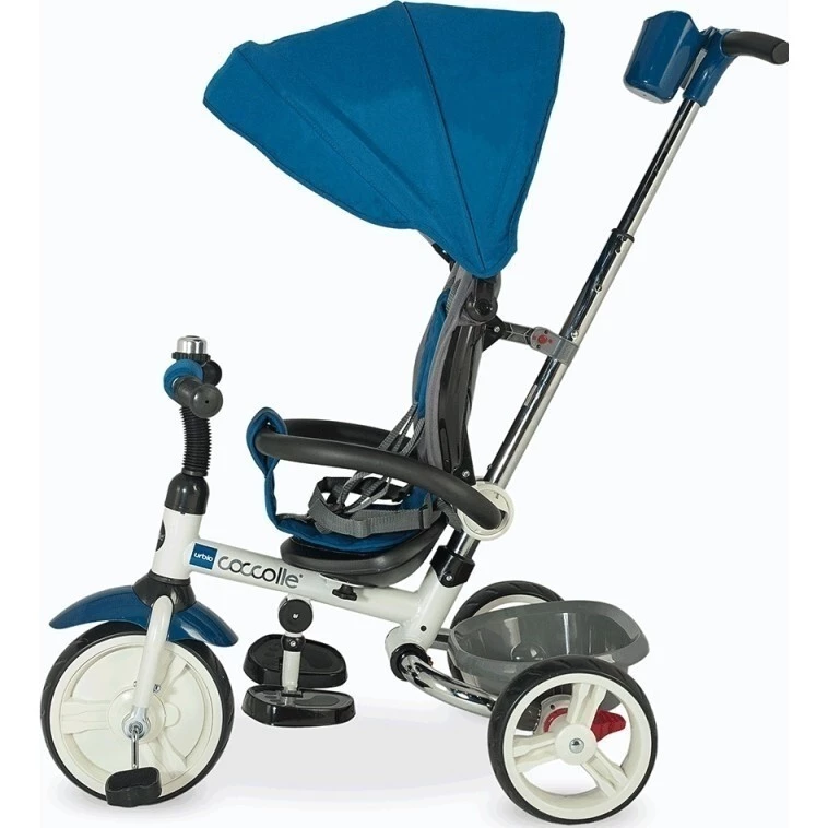 Coccolle Tříkolka s vodící tyčí Urbio foldable tricycle - Tříkolka Urbio z boku