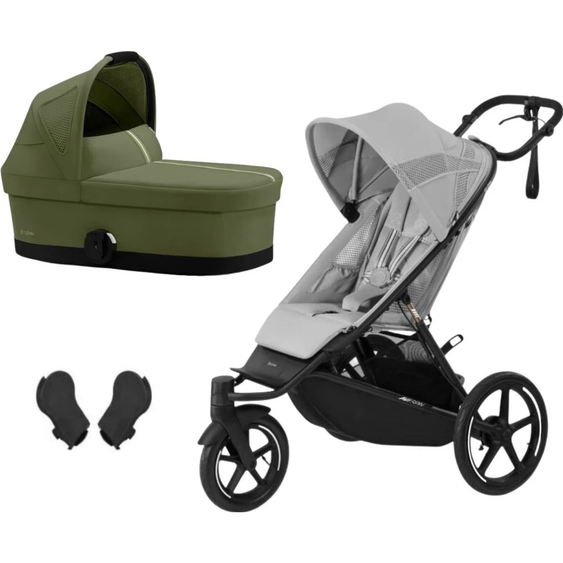 Cybex Avi Spin BLK MIDI set 3v1 varianta Fog grey / moss green