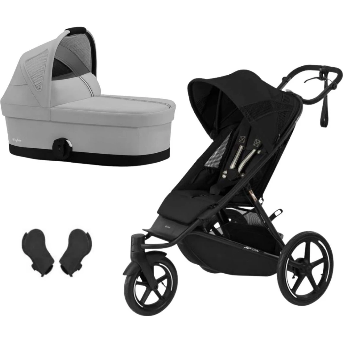 Cybex Avi Spin BLK MIDI set 3v1 varianta Moon black / fog grey