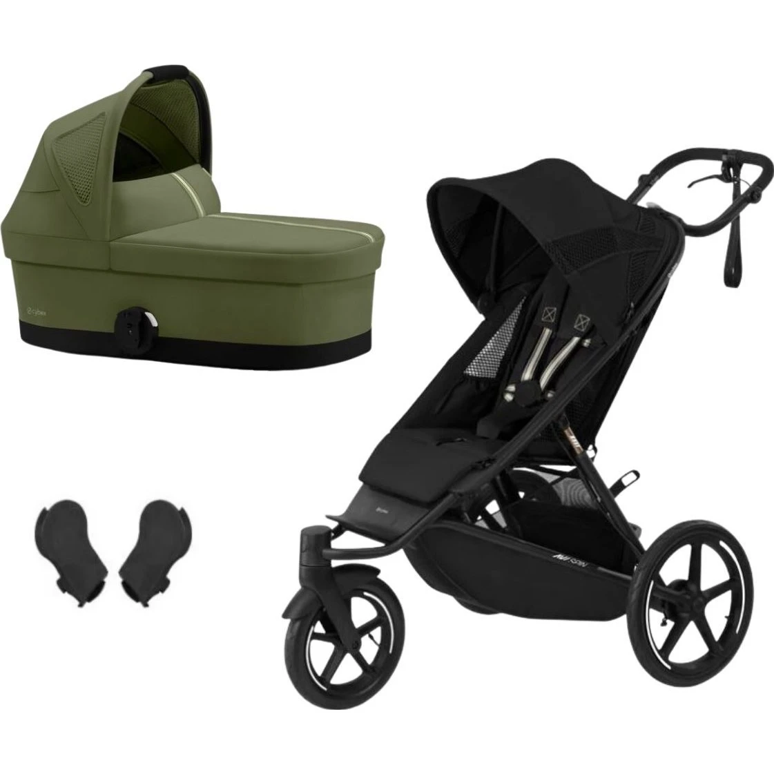 Cybex Avi Spin BLK MIDI set 3v1 varianta Moon black / moss green