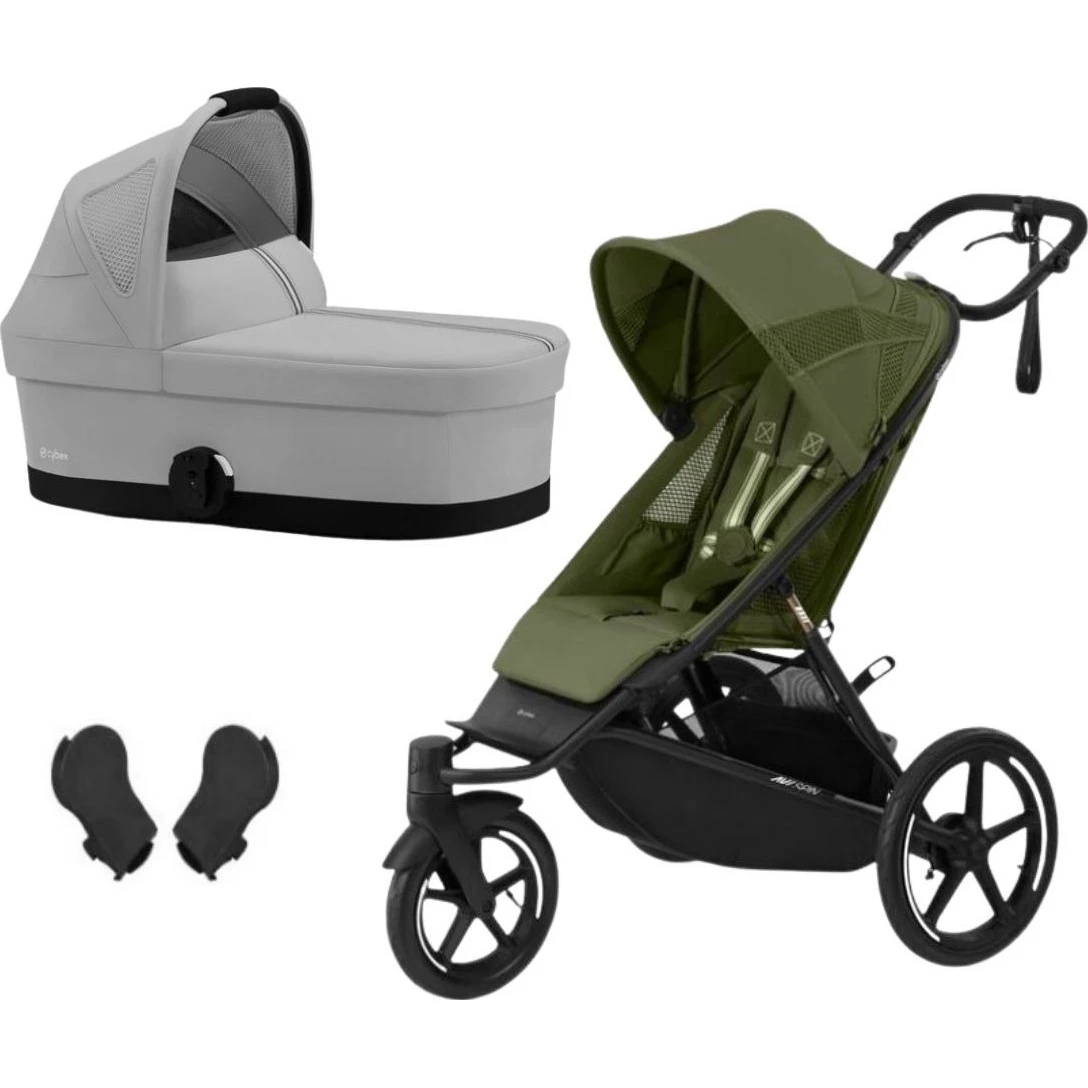 Cybex Avi Spin BLK MIDI set 3v1 varianta Moss green / fog grey
