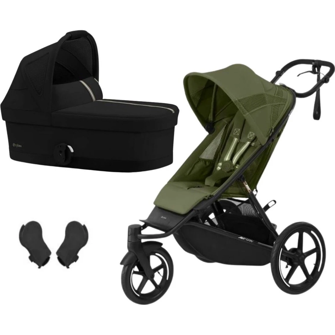 Cybex Avi Spin BLK MIDI set 3v1 varianta Moss green / moon black