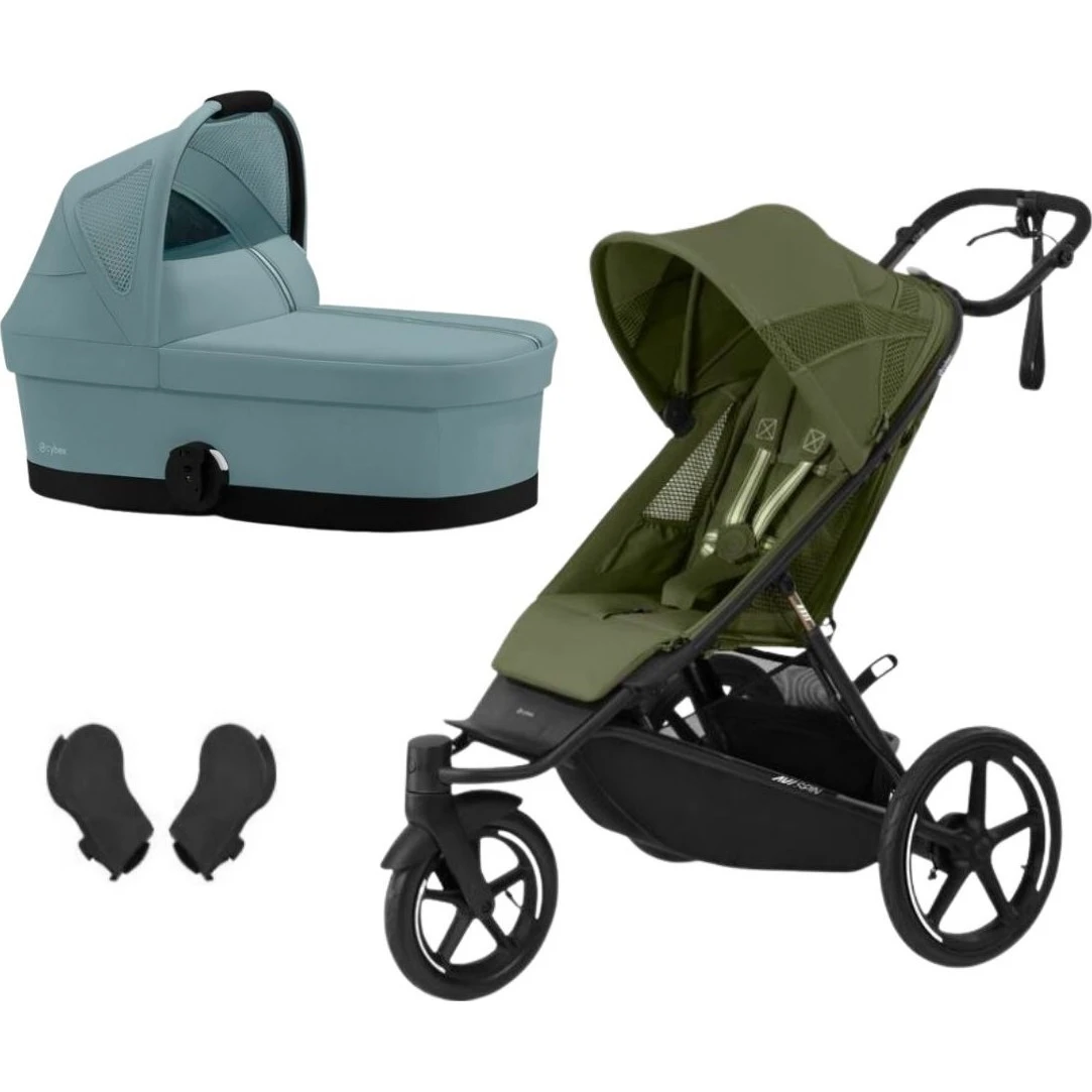 Cybex Avi Spin BLK MIDI set 3v1 varianta Moss green / stormy blue
