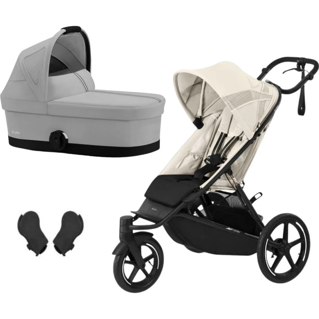 Cybex Avi Spin BLK MIDI set 3v1 varianta Seashell beige / fog grey