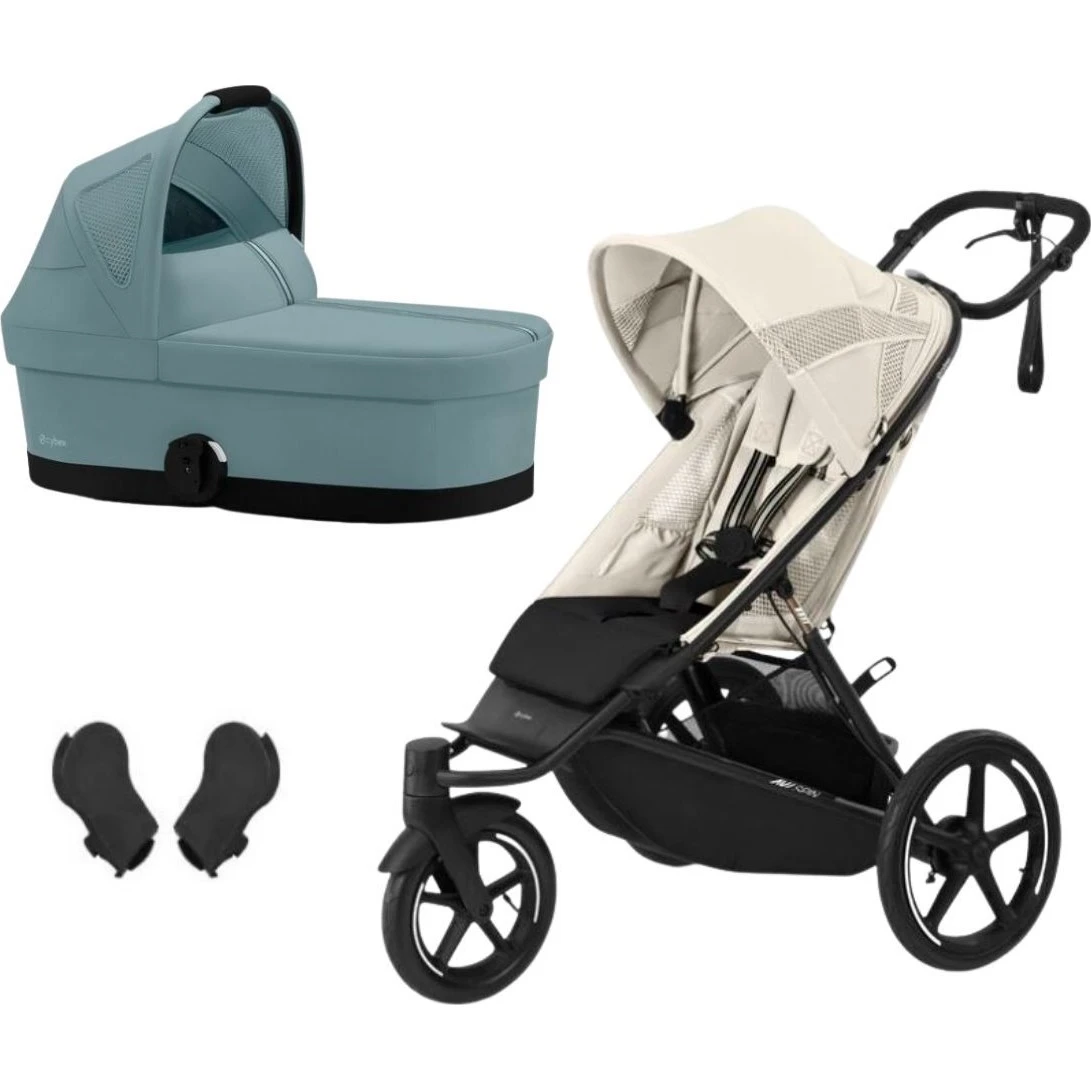 Cybex Avi Spin BLK MIDI set 3v1 varianta Seashell beige / stormy blue