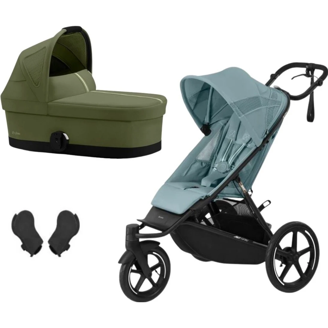 Cybex Avi Spin BLK MIDI set 3v1 varianta Stormy blue / moss green