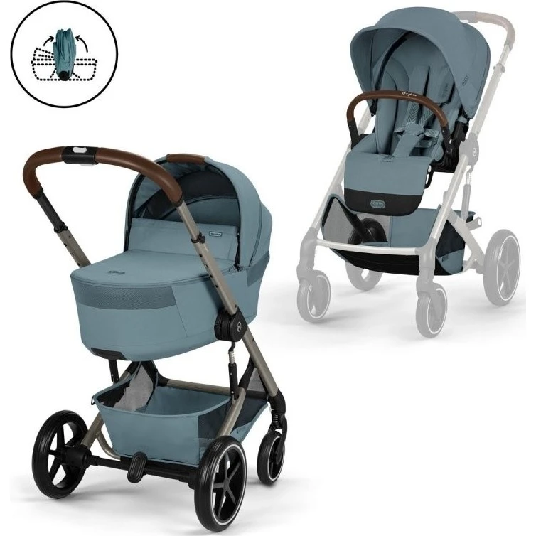 Cybex Balios + korba Fold B varianta Stormy blue