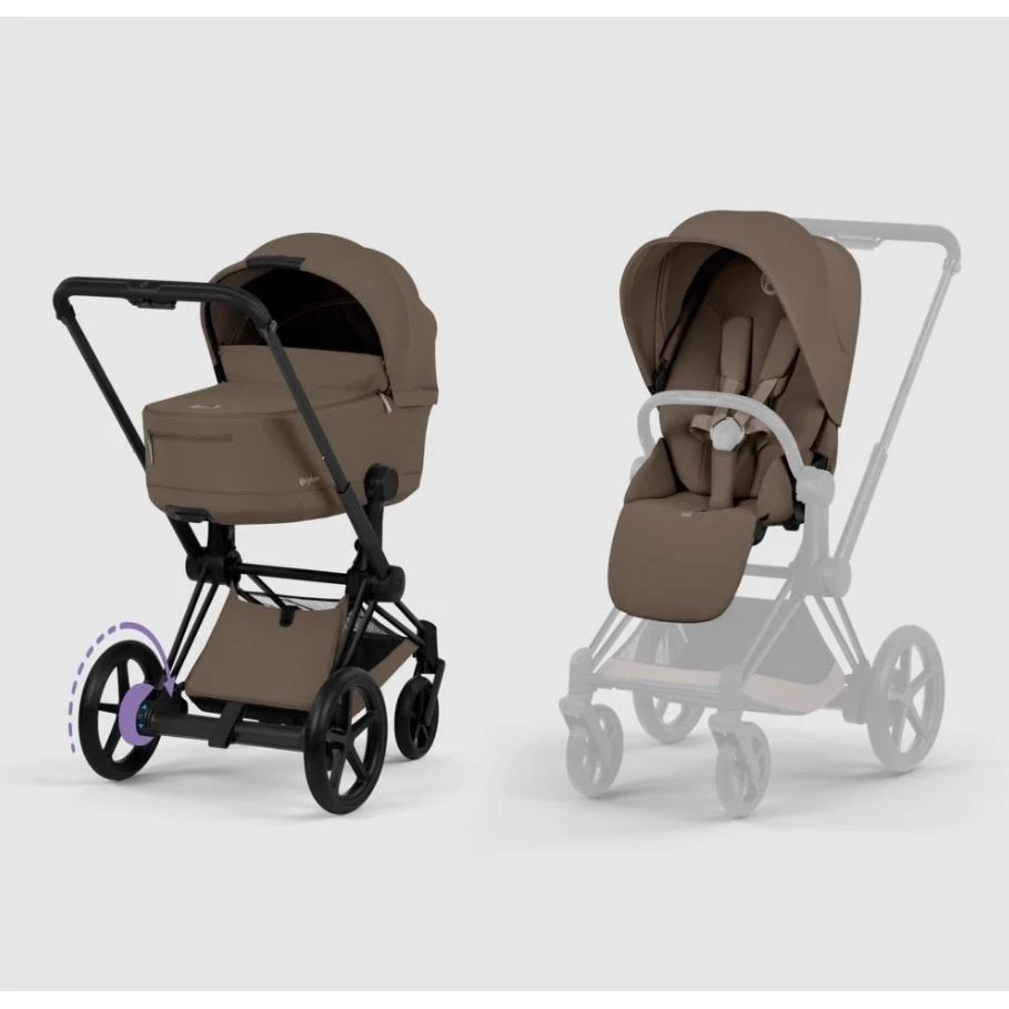 Cybex ePriam set varianta Coconut brown matt black