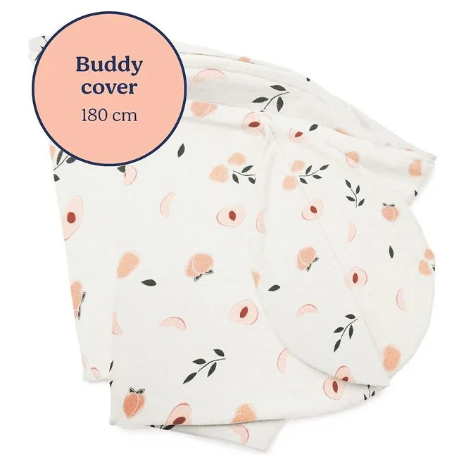 DOOMOO Potah na multifunkční kojící polštář Buddy Jersey Green varianta Peaches