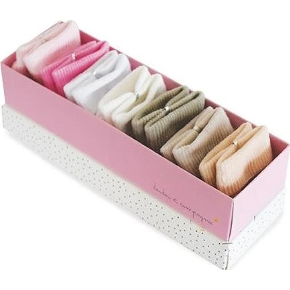 Doudou Dárková sada - ponožky 0-6m varianta Holčička