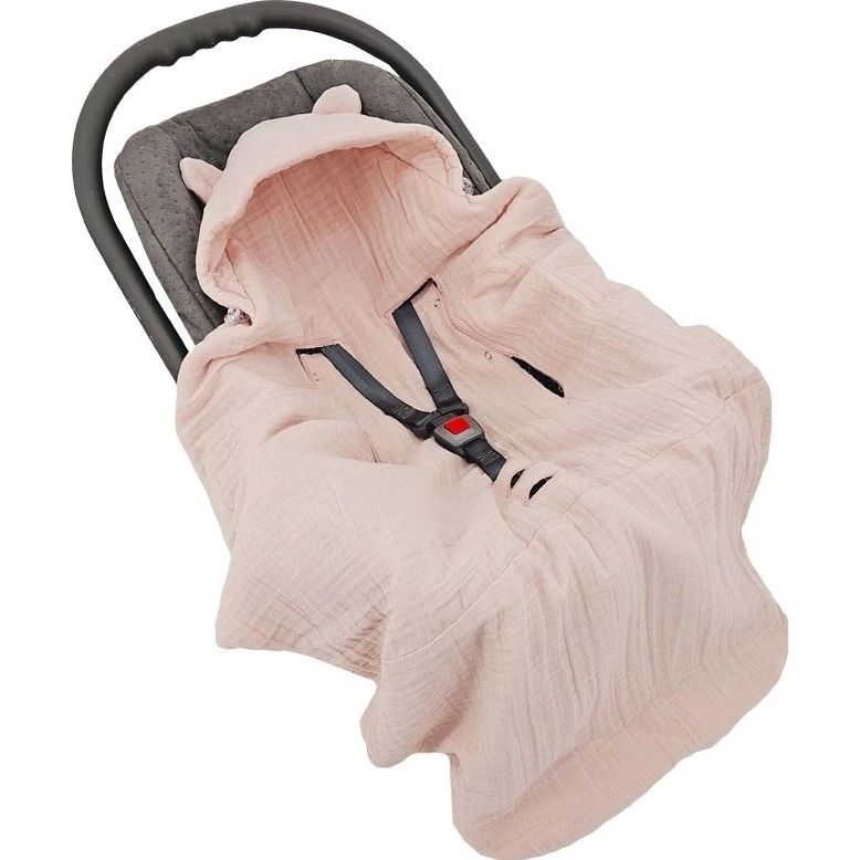 Eko Fusak do autosedačky mušelín varianta Rose pink