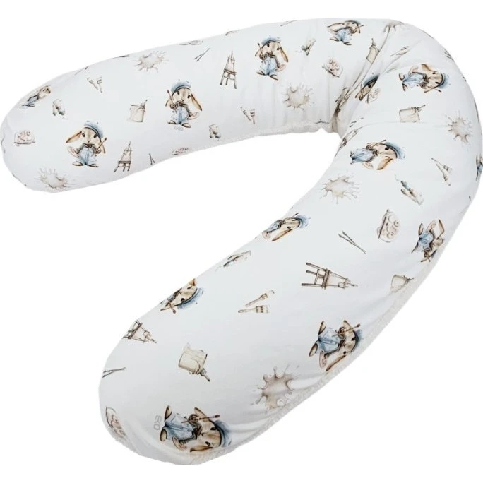 EKO Kojící polštář LUXUS bambus/teddy silikonová kulička - 