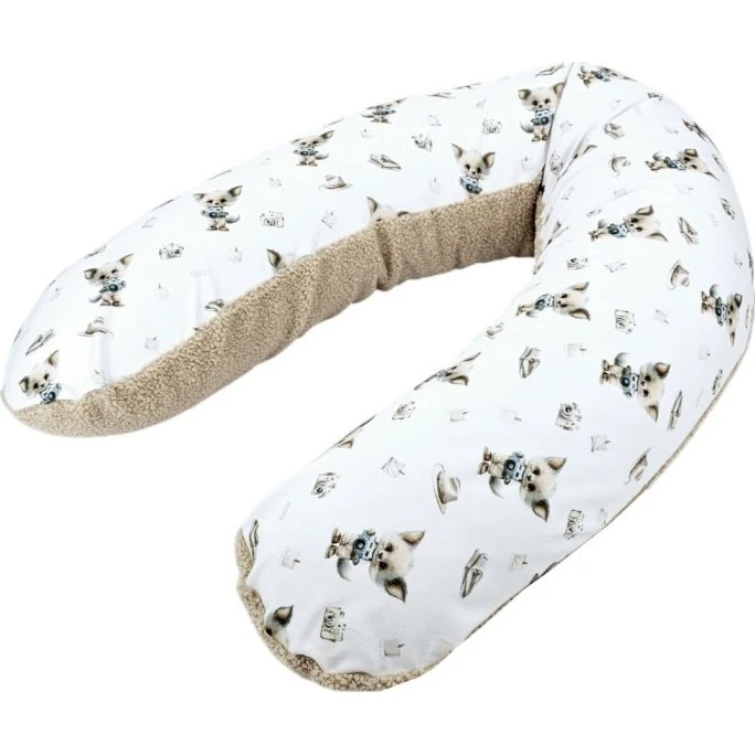 EKO Kojící polštář LUXUS bambus/teddy silikonová kulička - 