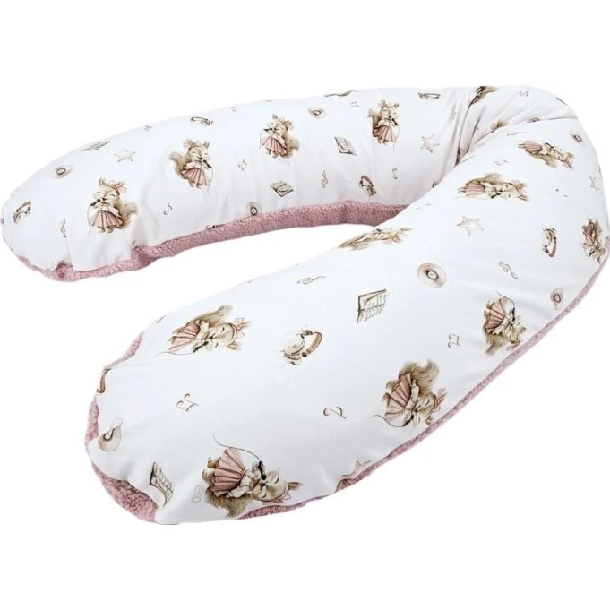 EKO Kojící polštář LUXUS bambus/teddy silikonová kulička - 