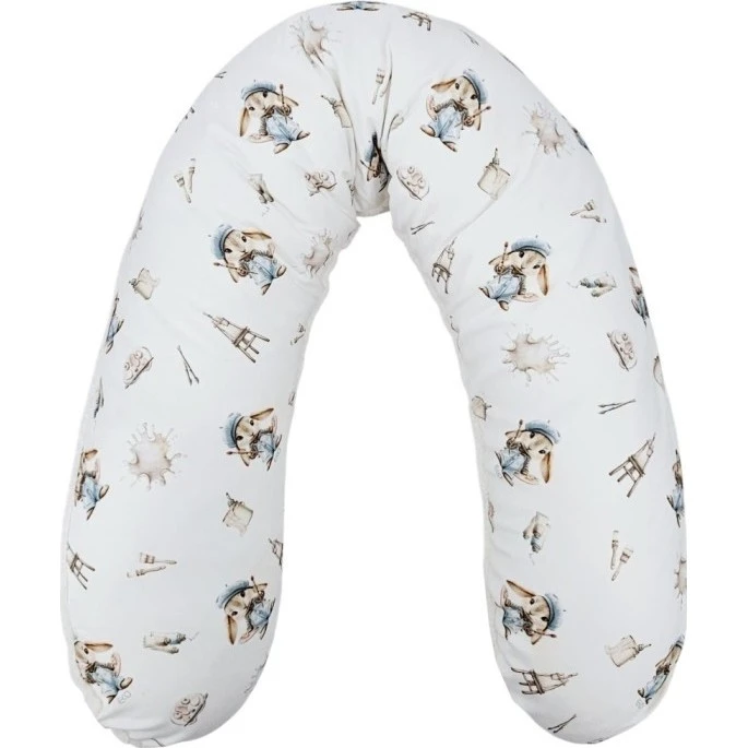 EKO Kojící polštář LUXUS bambus/teddy silikonová kulička varianta Painter