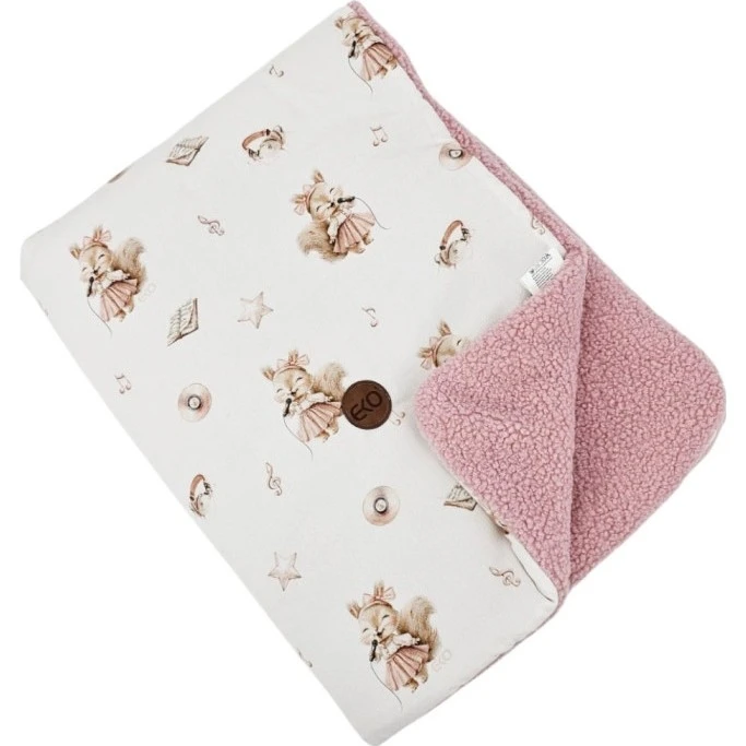 Eko Oboustranná deka 75 x 100 cm potisk bambus + bouclé varianta Singer