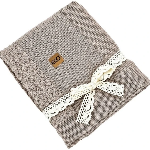 Eko Pletená deka z merino vlny 80x100cm varianta Nude