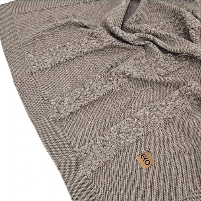 Eko Pletená deka z merino vlny 80x100cm - 