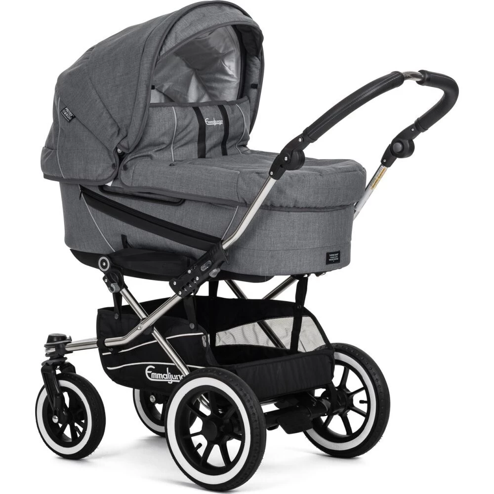 Emmaljunga Duo S + korba a sporťák - Grey korbička s podvozkem