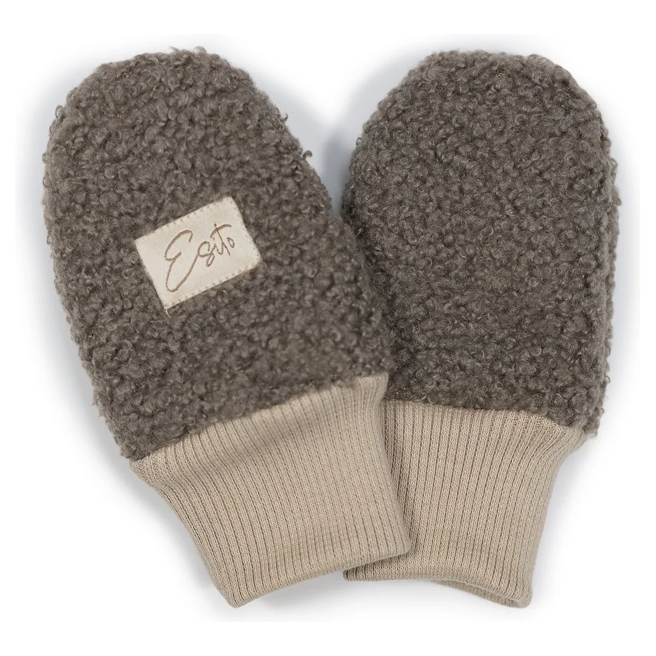 ESITO Zimní bezpalcové rukavice Teddy fleece varianta Hnědá 68