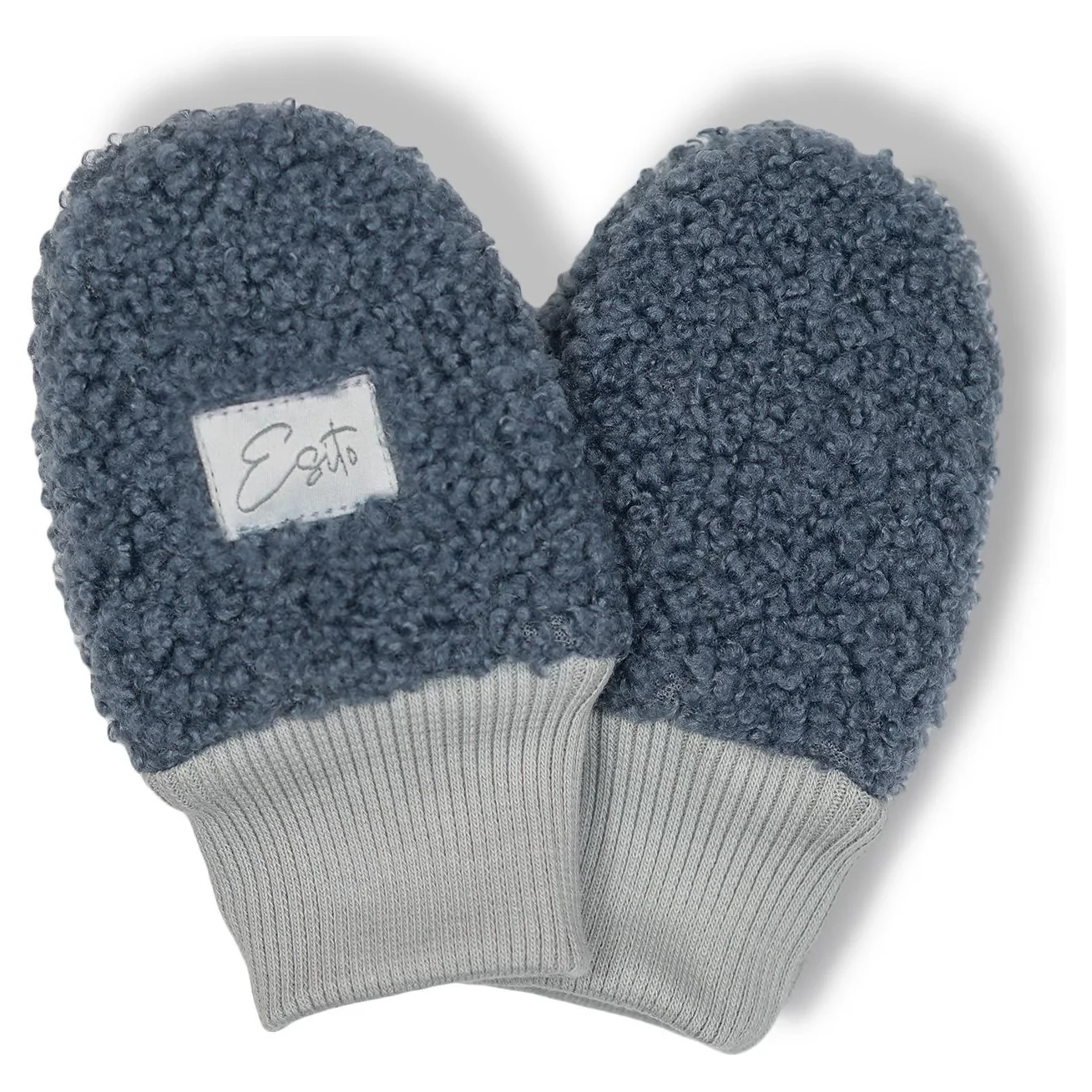 ESITO Zimní bezpalcové rukavice Teddy fleece varianta Modrá 74