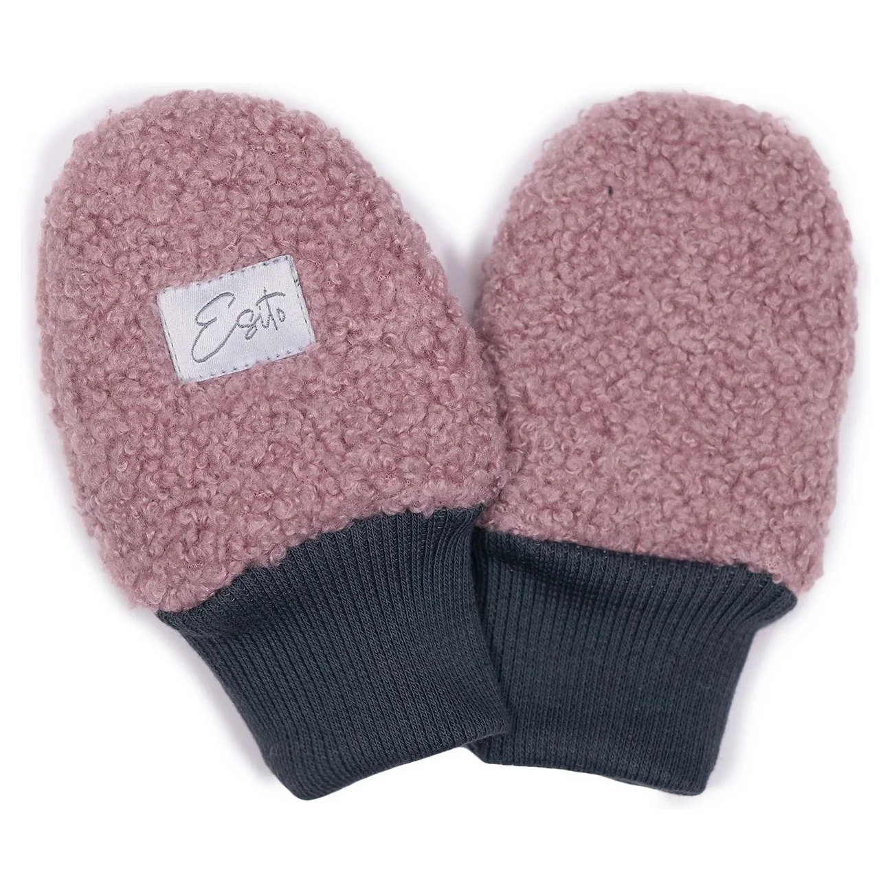 ESITO Zimní bezpalcové rukavice Teddy fleece varianta Růžová 56