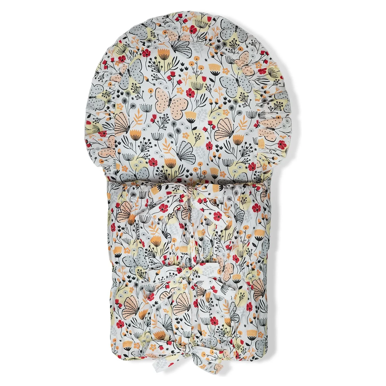 ESITO Klasická zavinovačka obdélníková varianta Luční motýli bílá