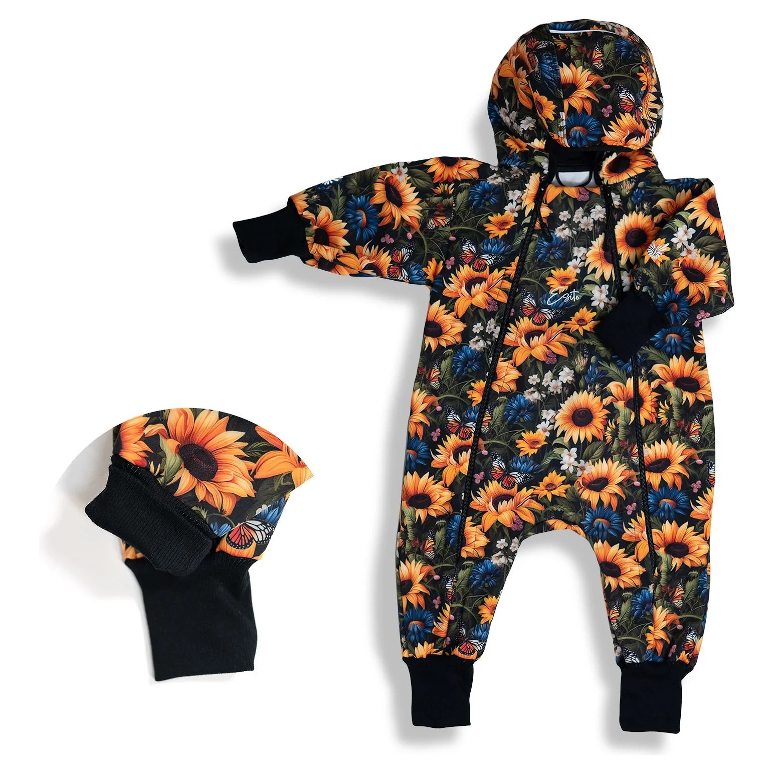 ESITO Rostoucí softshellová kombinéza s fleecem Slunečnice varianta Slunečnice  62 - 68