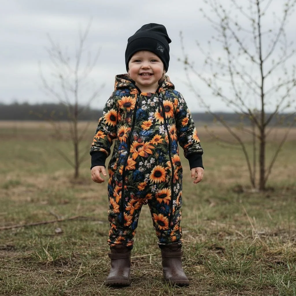 ESITO Rostoucí softshellová kombinéza s fleecem Slunečnice - 