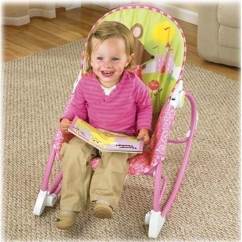 Fisher Price lehátko Wibra color - Reálná fotka se starším dítětem