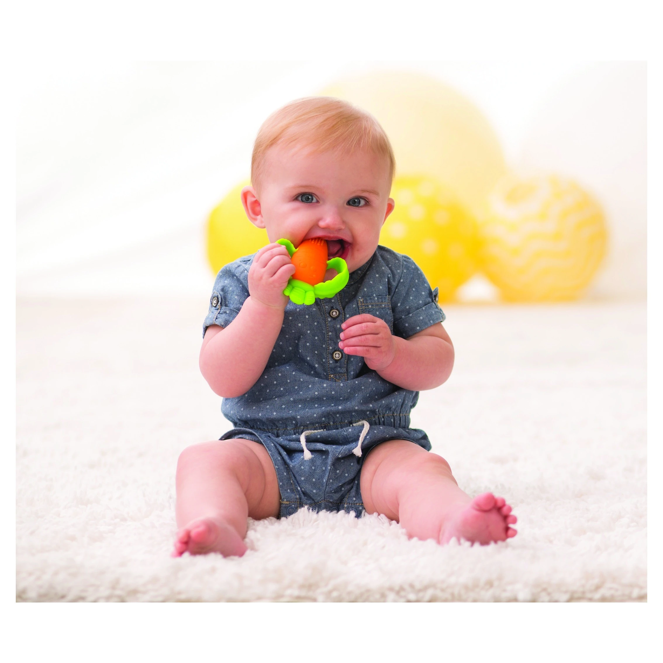 Infantino Kousátko silikonové ovoce/zelenina - 