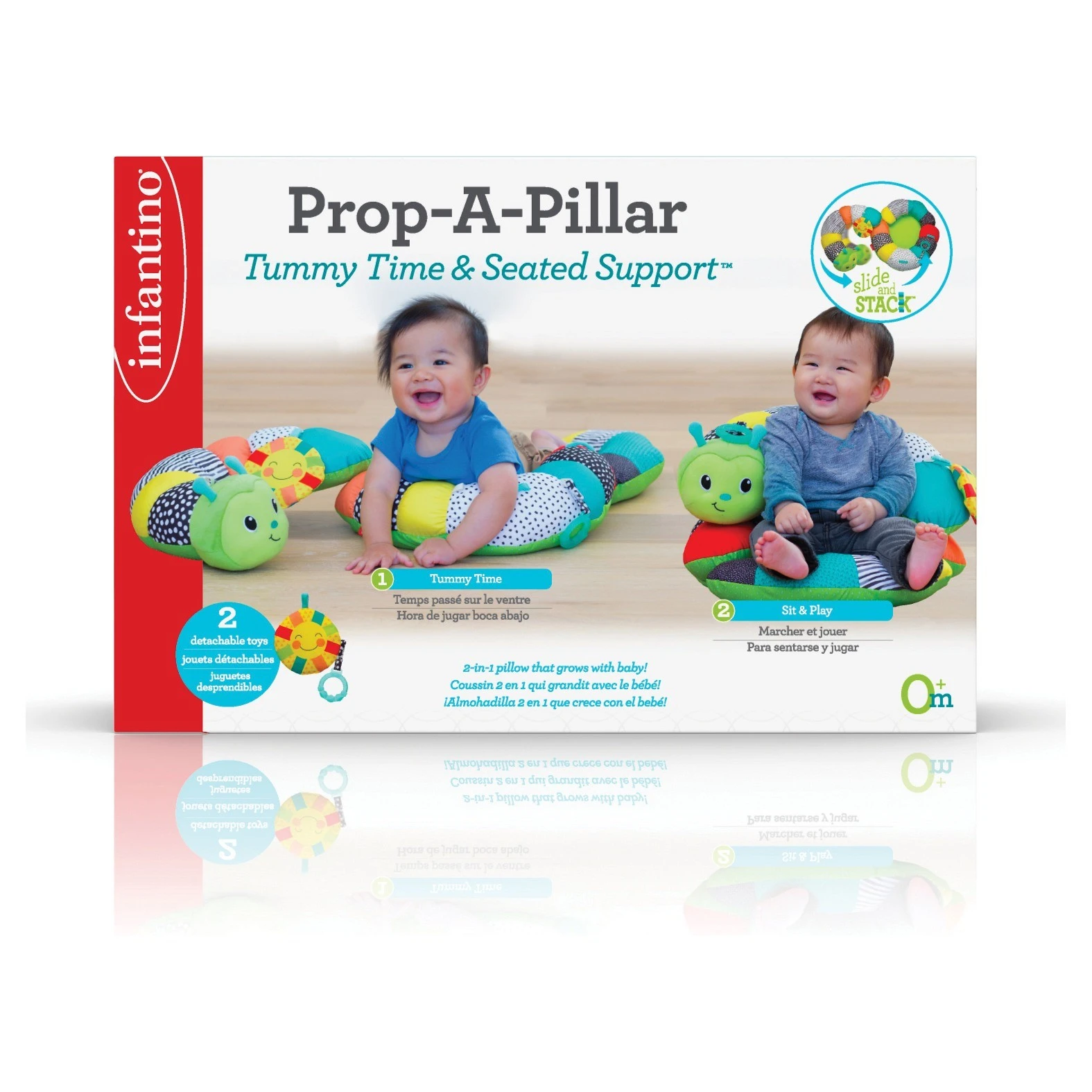 Infantino Polštářek 2v1 pro hru na bříšku housenka - 