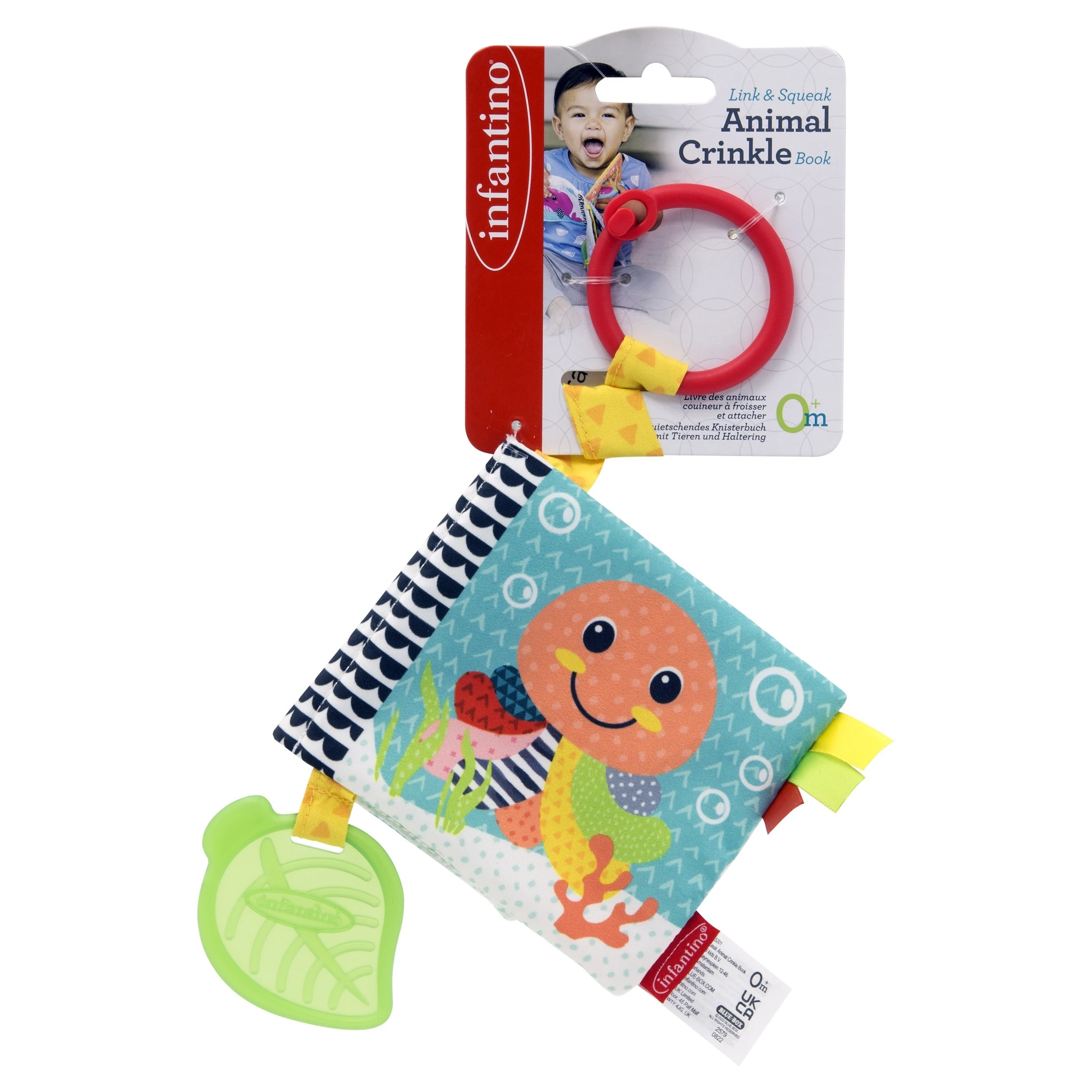 Infantino Závěsná textilní knížka zvířátka - 