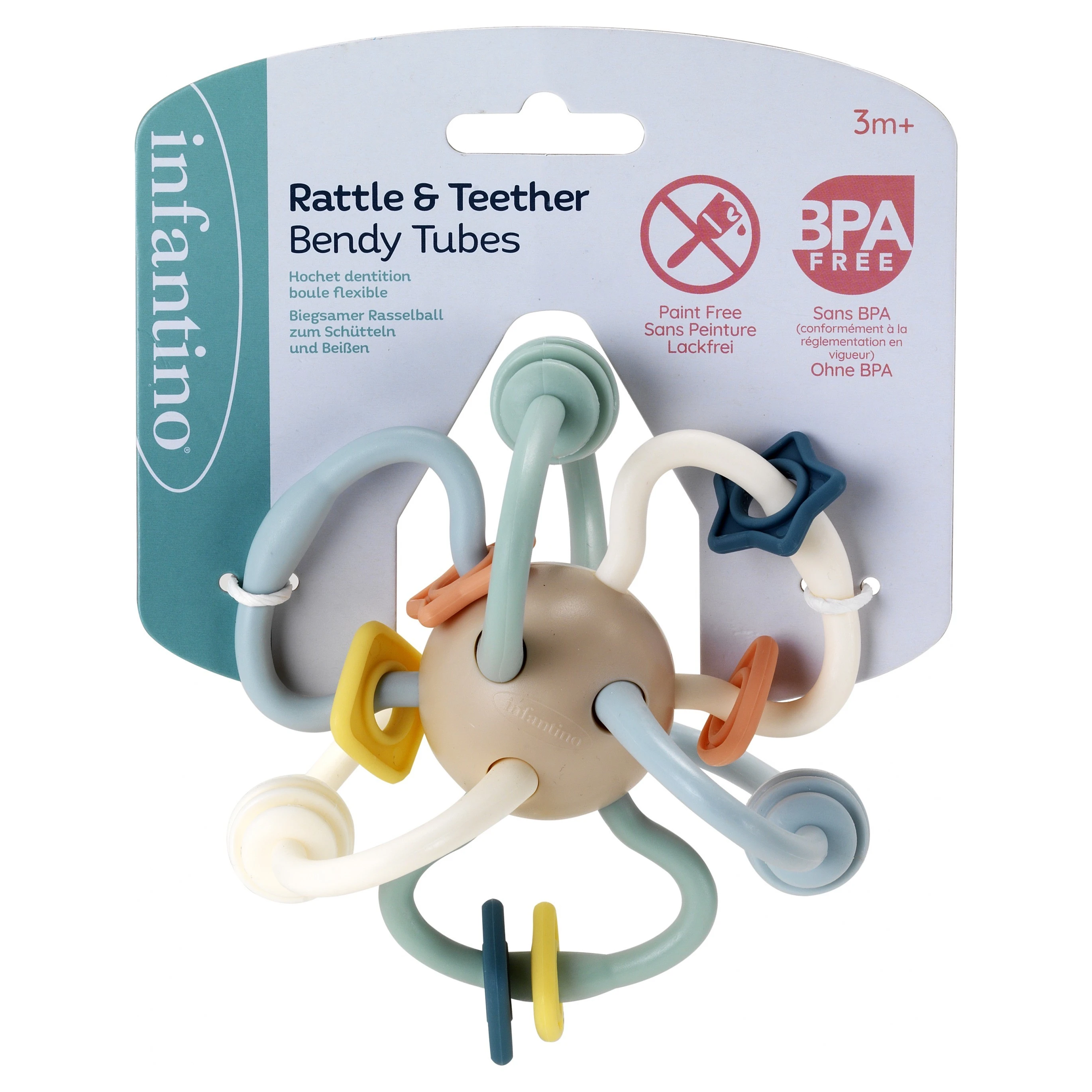 Infantino Chrastítko s kousátky Bendy Tubes - 