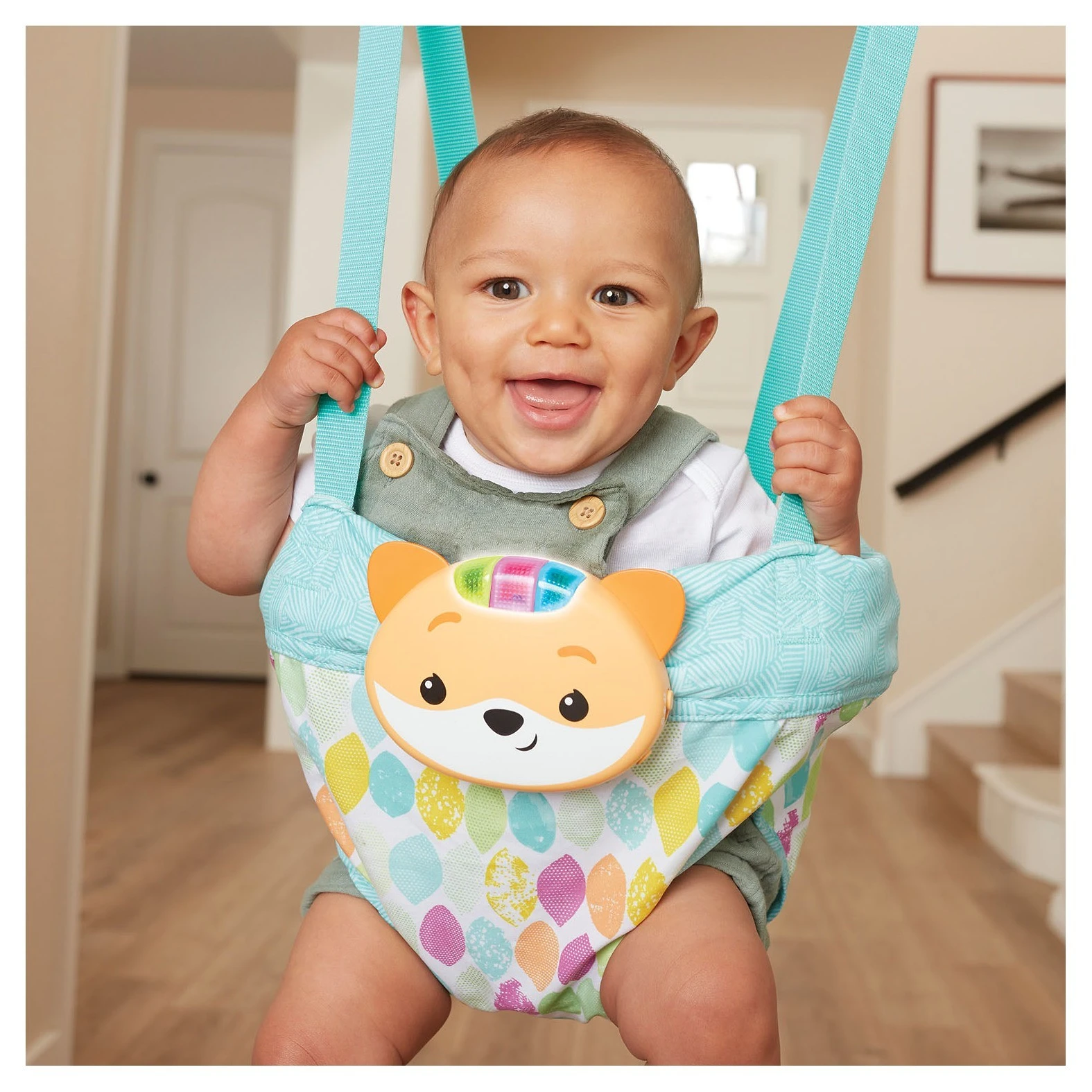 Infantino Skákadlo do dveří 2v1 Music and Lights - 