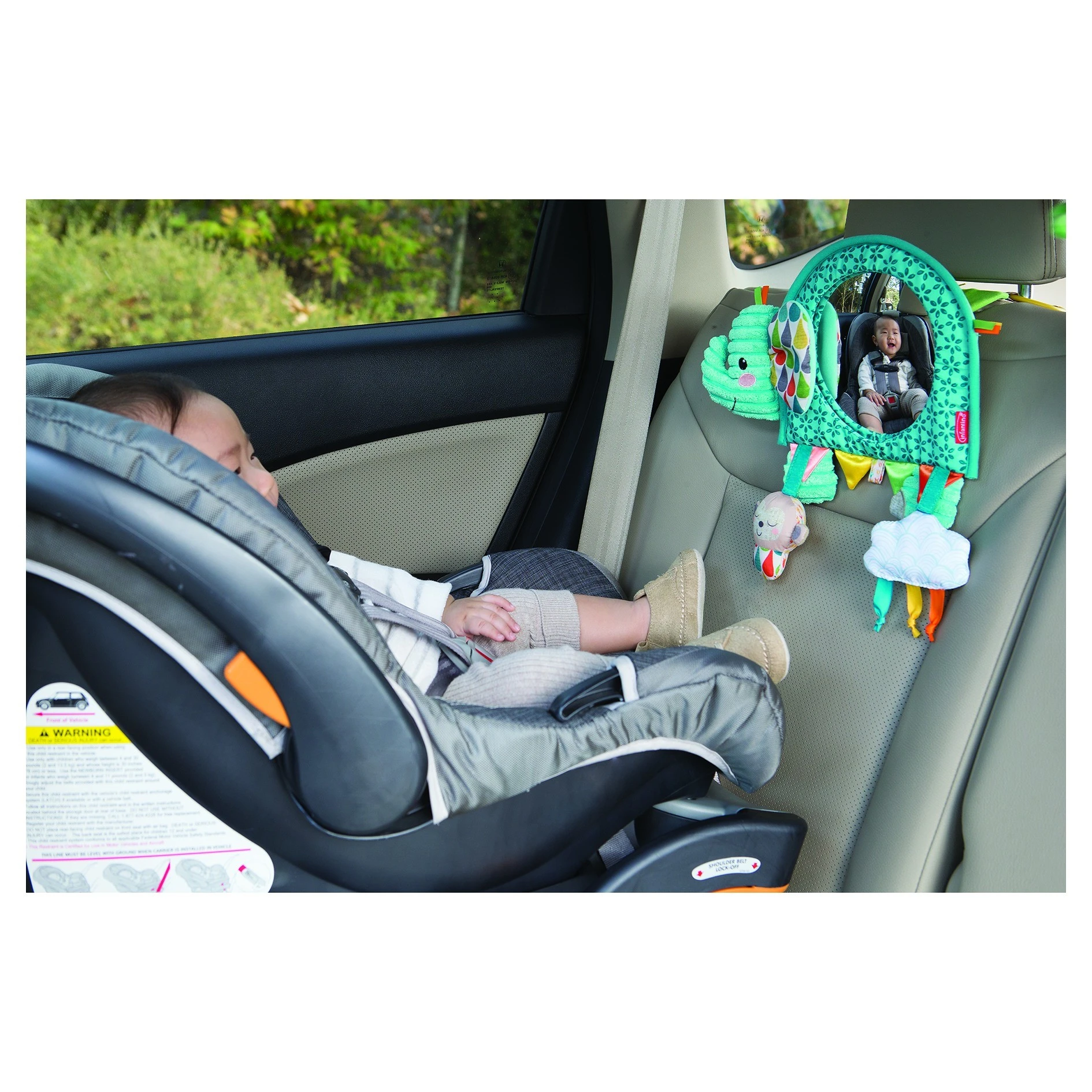 Infantino Závěsný pultík s aktivitami a zrcátkem slon - 